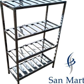 PRATELEIRA INOX GRADEADA - SAN MARTIN.