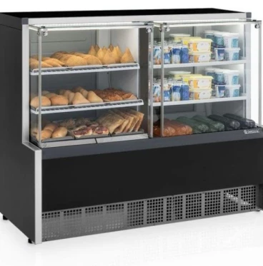 Imagem VITRINE REFRIGERADA GQRA-140R PF QUENTE E FRIO 2 PLACAS 