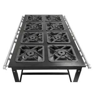Fogão Industrial 8 Bocas 40X40 Cm De Centro Baixa Pressão Linha Diamond - Cefaz